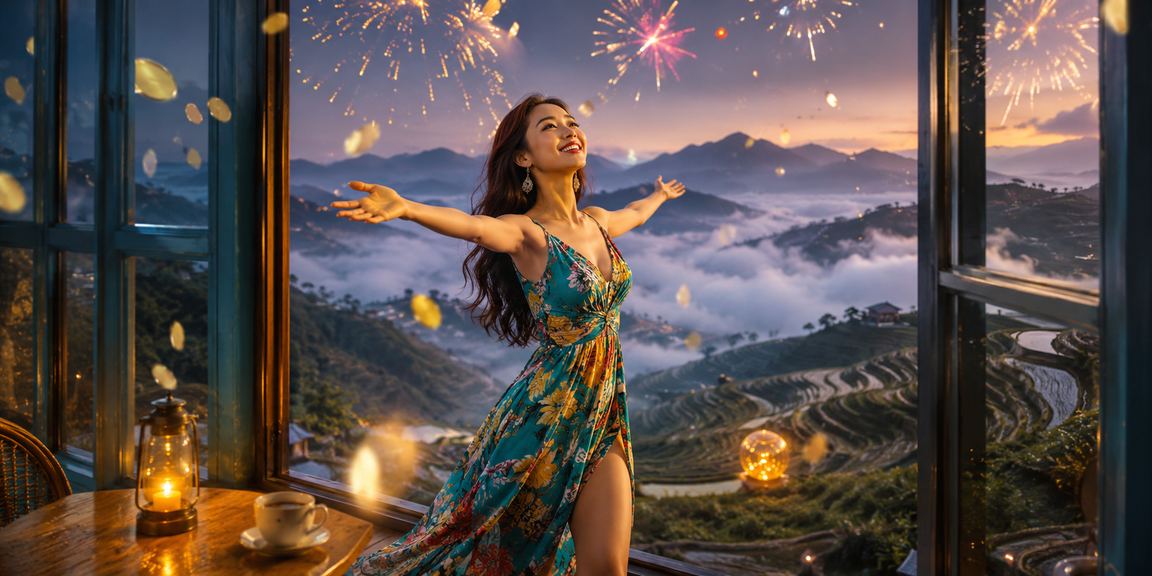 Người dùng Sapa uống cà phê và đặt cược bóng rổ trên điện thoại giữa núi rừng